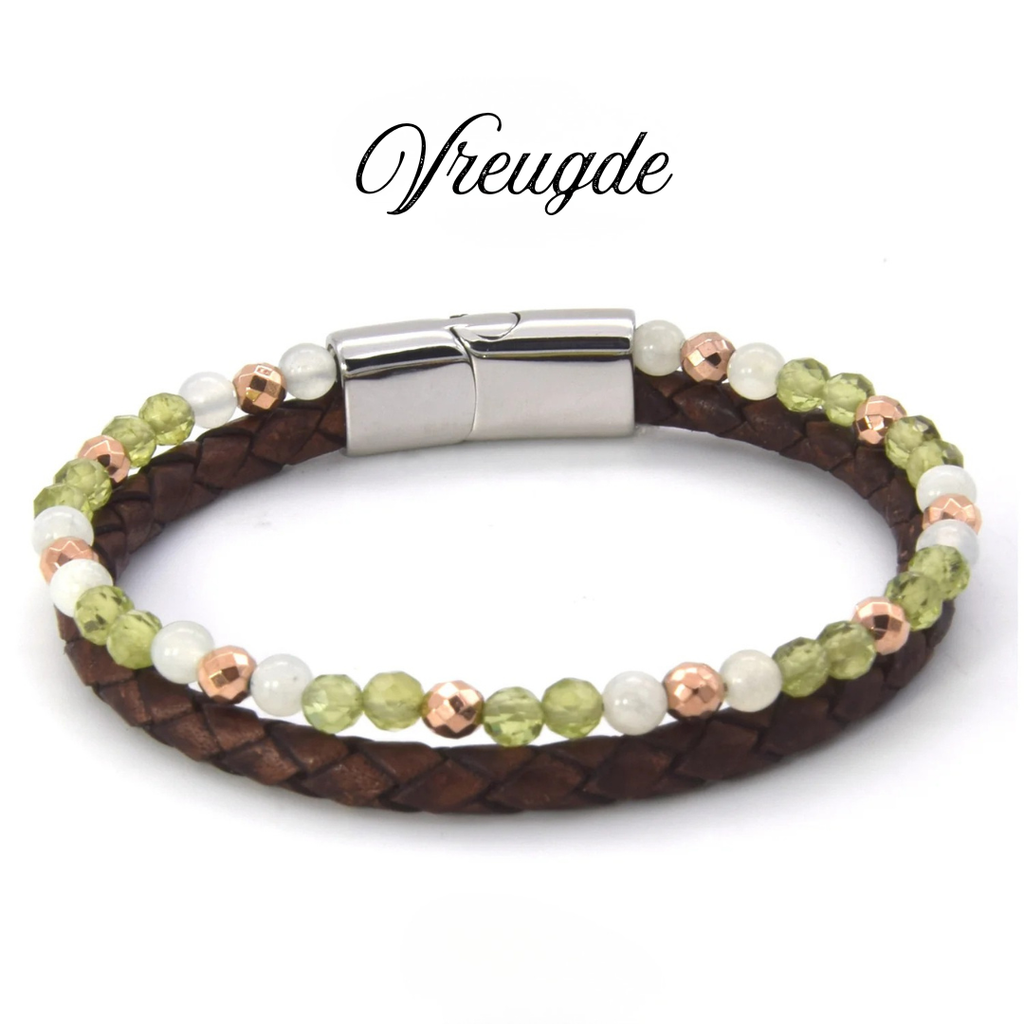 Vreugde - Good Vibes Leder & Edelstenen