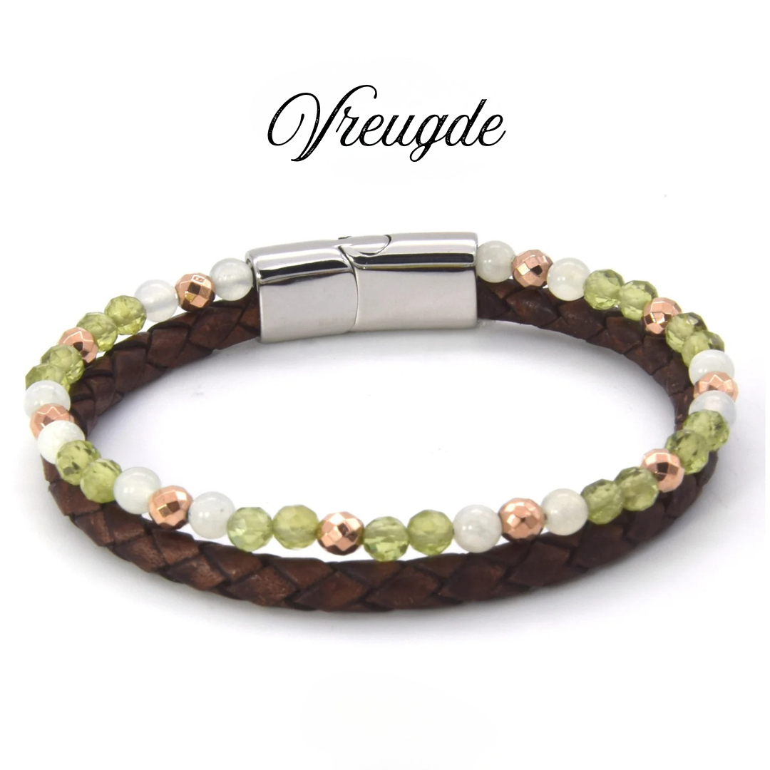 Vreugde - Good Vibes Leder & Edelstenen